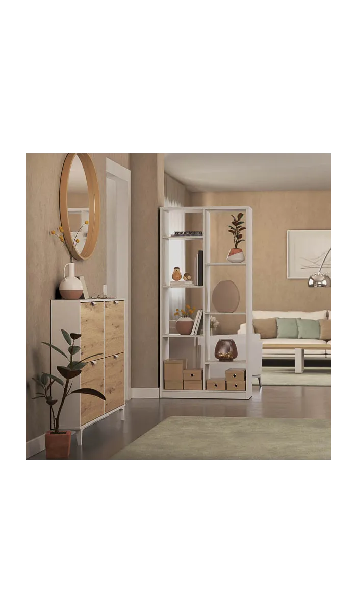 Estantería alta decorativa con baldas estilo moderno