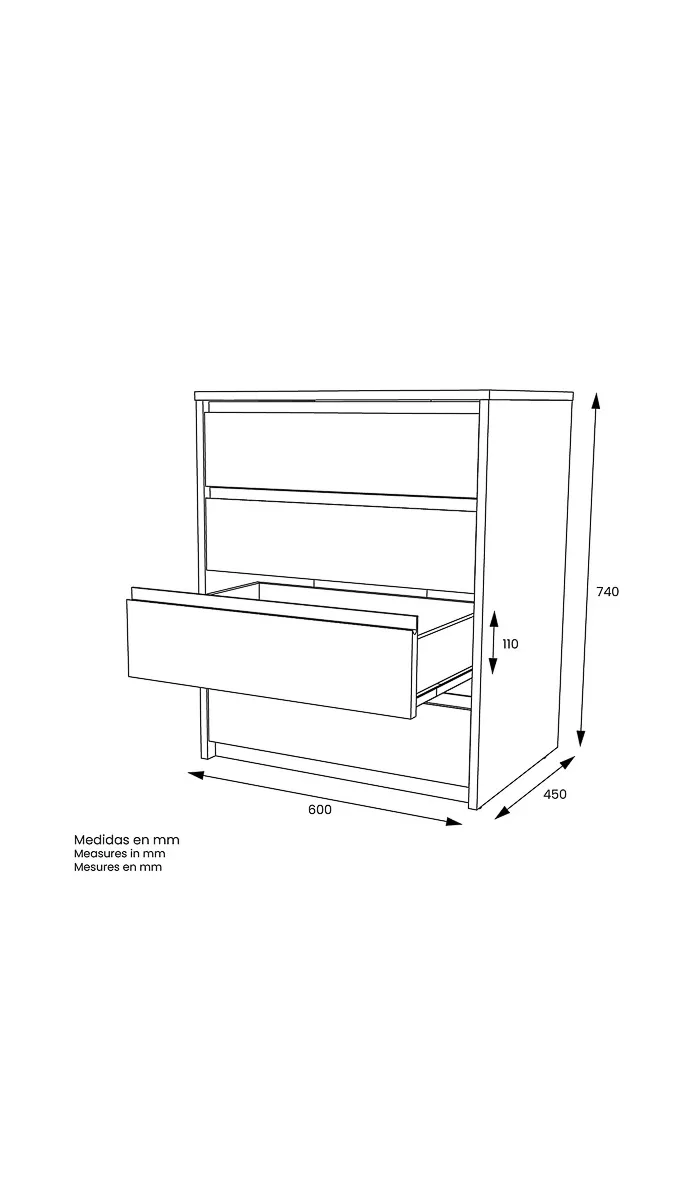 MD BLOCK 50 cm drawer for cabinet 4