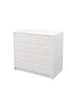cómoda de 4 gavetas Toledo com acabamento em branco.74cm (altura) 70cm (largura) 45cm (profundidade)