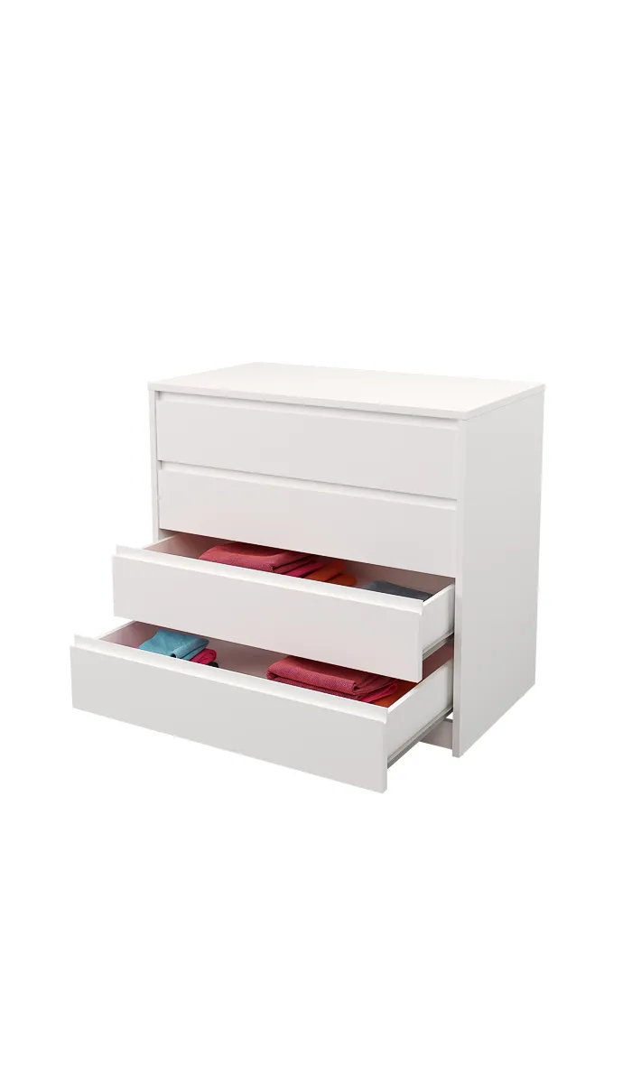 Cômoda de 4 gavetas Toledo com design moderno e prático