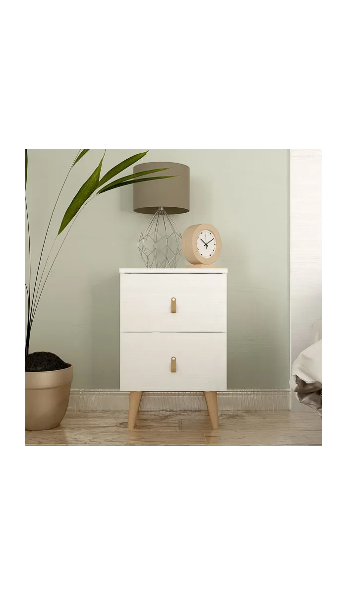 MD BLOCK Coffee table 2 drawers cambrian oak/white.