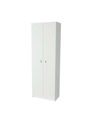Armario dos puertas en acabado color blanco 60 cm(ancho) 180 cm(altura) 35.6 cm(fondo) | Estantes regulables melamina 16mm
