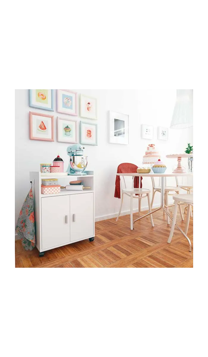 MD BLOCK Auxiliary furniture white microwave -