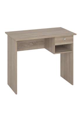 MD BLOCK Oak or White Desk with a drawer.