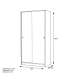 MD BLOCK Armoire 2 portes coulissantes couleur
