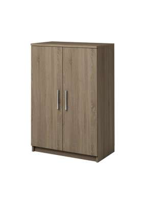 Armario Jupiter multiusos bajo en roble cortez, práctico y elegante