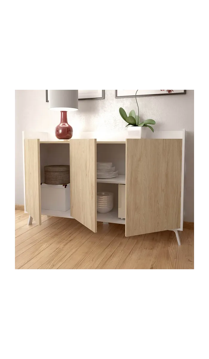 Frs 3-door Stylus plus sideboard in white