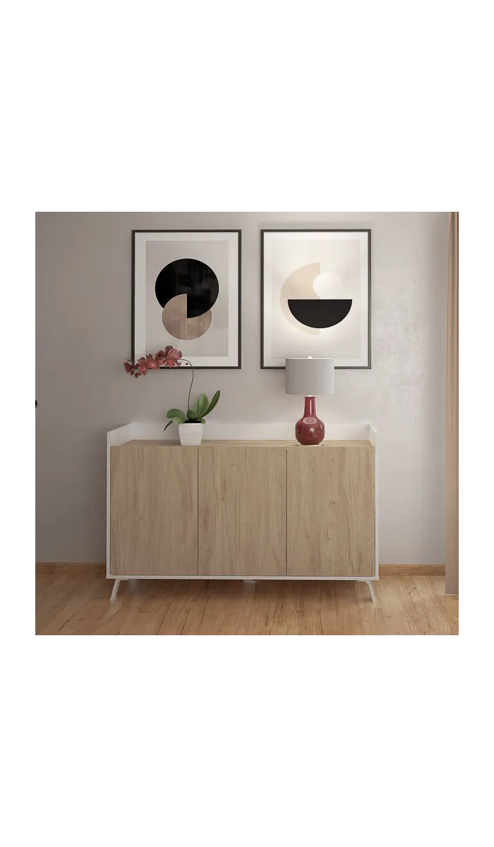 Frs 3-door Stylus plus sideboard in white
