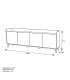 Mueble para televisión 4 puertas Roma, estilo moderno y elegante