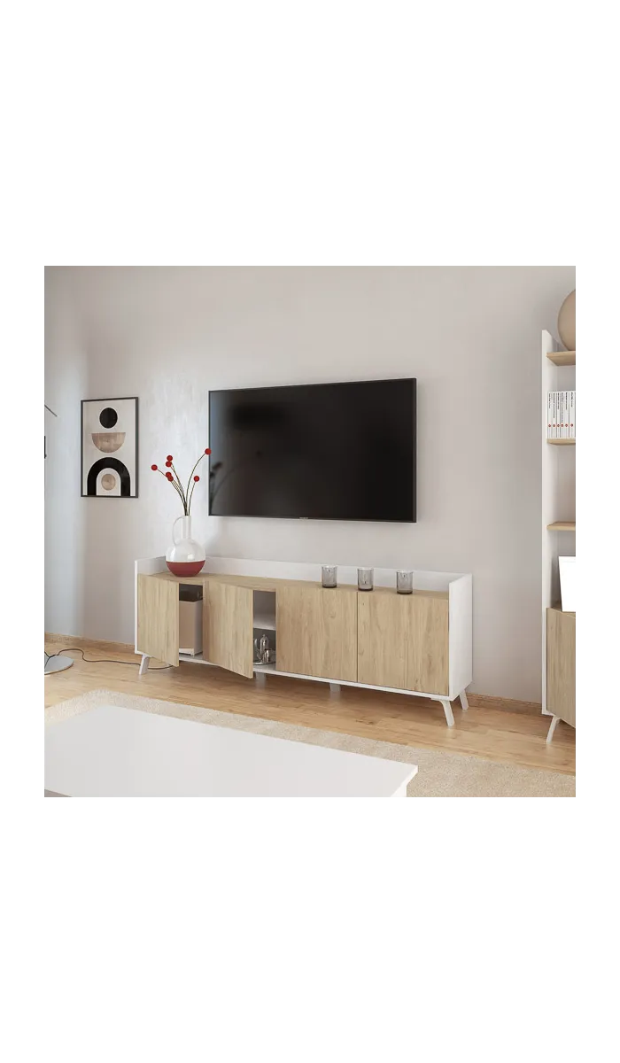 Frs 3-door Stylus plus sideboard in white