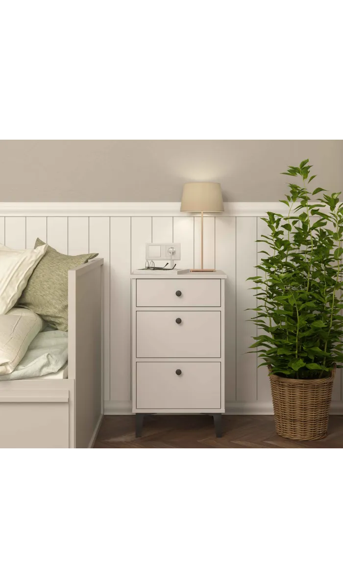 Mesita Tóquio com 2 gavetas prática e moderna em MDF