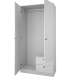 High shelf with 2 white doors -