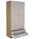 High shelf with 2 white doors -
