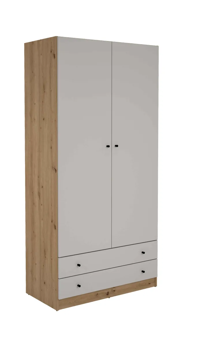 High shelf with 2 white doors -