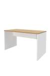 Escritorio Estrella acabado blanco soft/roble albar. 75cm(alto) 138.5cm(ancho) 67.2cm(fondo)