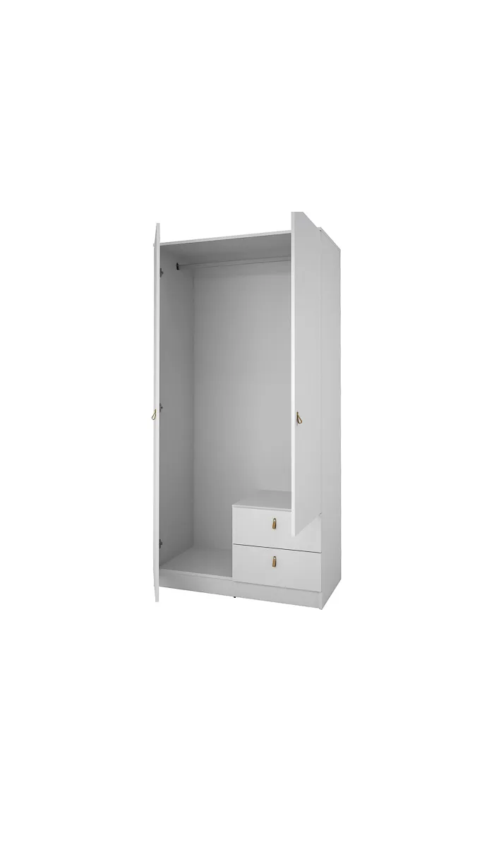 Roupeiro 3 portas dobrável com acabamento moderno e prático