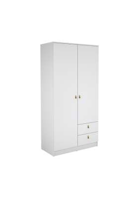 High shelf with 2 white doors -