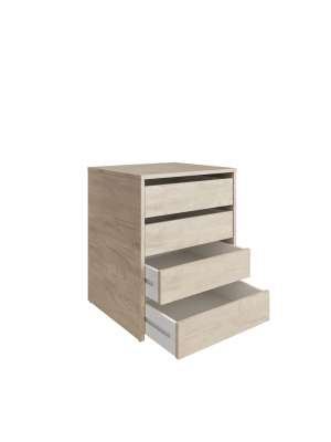Cajonera 4 Cajones Teruel Roble Alma 50cm | Resistente y Económica
