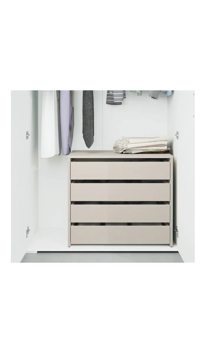 Cômoda de 4 gavetas Toledo com design moderno e prático