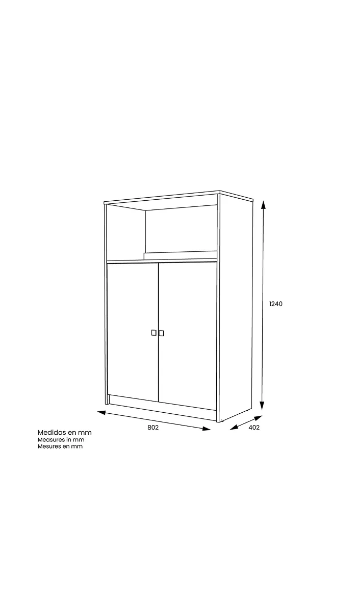 Mueble auxiliar para microondas