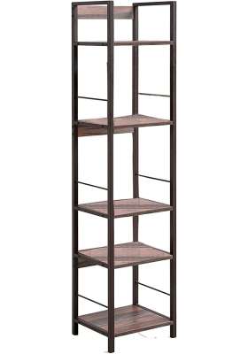 Estantería Kala moderna y funcional en acabado negro/haya