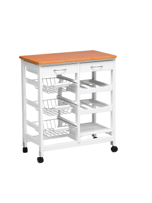 Carro para cocina completo, práctico y elegante en madera