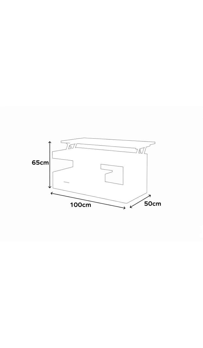 Mesa centro elevable funcional con espacio de almacenamiento