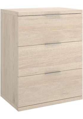 Mesita de noche con 3 cajones para dormitorio funcional