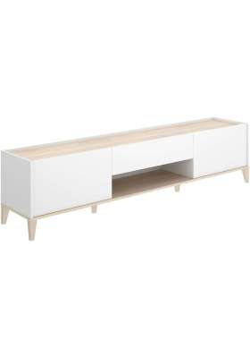 Mueble de televisión Celia con puertas y cajón funcional