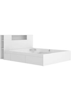 Cabecero matrimonio + cama 4 cajones Laura, diseño funcional y moderno