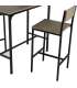 Pack mesa alta cocina con 2 taburetes diseño moderno