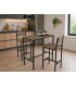 Pack mesa alta cocina con 2 taburetes diseño moderno