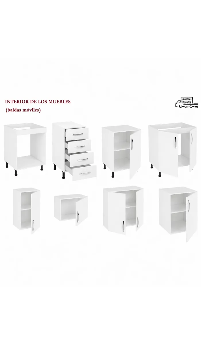 Cocina completa KIT-KIT NEW con zócalo y encimera moderna