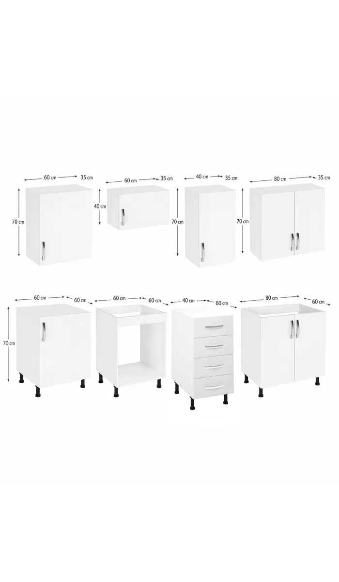 Cocina completa KIT-KIT NEW con zócalo y encimera moderna