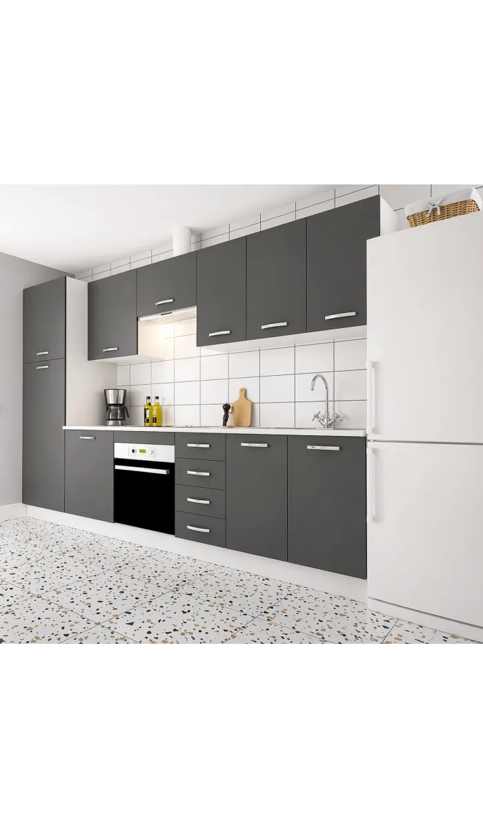 Cozinha completa KIT-KIT NEW com rodapé e bancada moderna