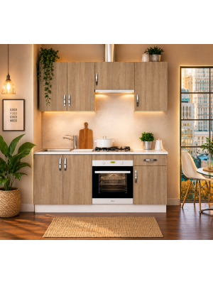 Cocina completa en kit funcional y moderna para hogar