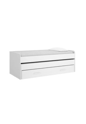 Cama compacta juvenil Paloma con doble cama y almacenamiento