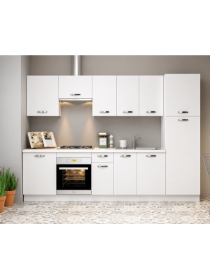 Cocina completa modular con encimera y amplio almacenamiento