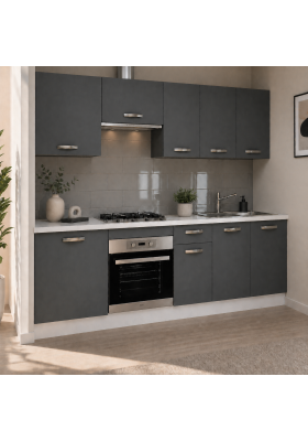 Cocina completa KIT-KIT con zócalo y encimera moderna