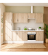 Cocina completa modular con muebles y encimera práctica