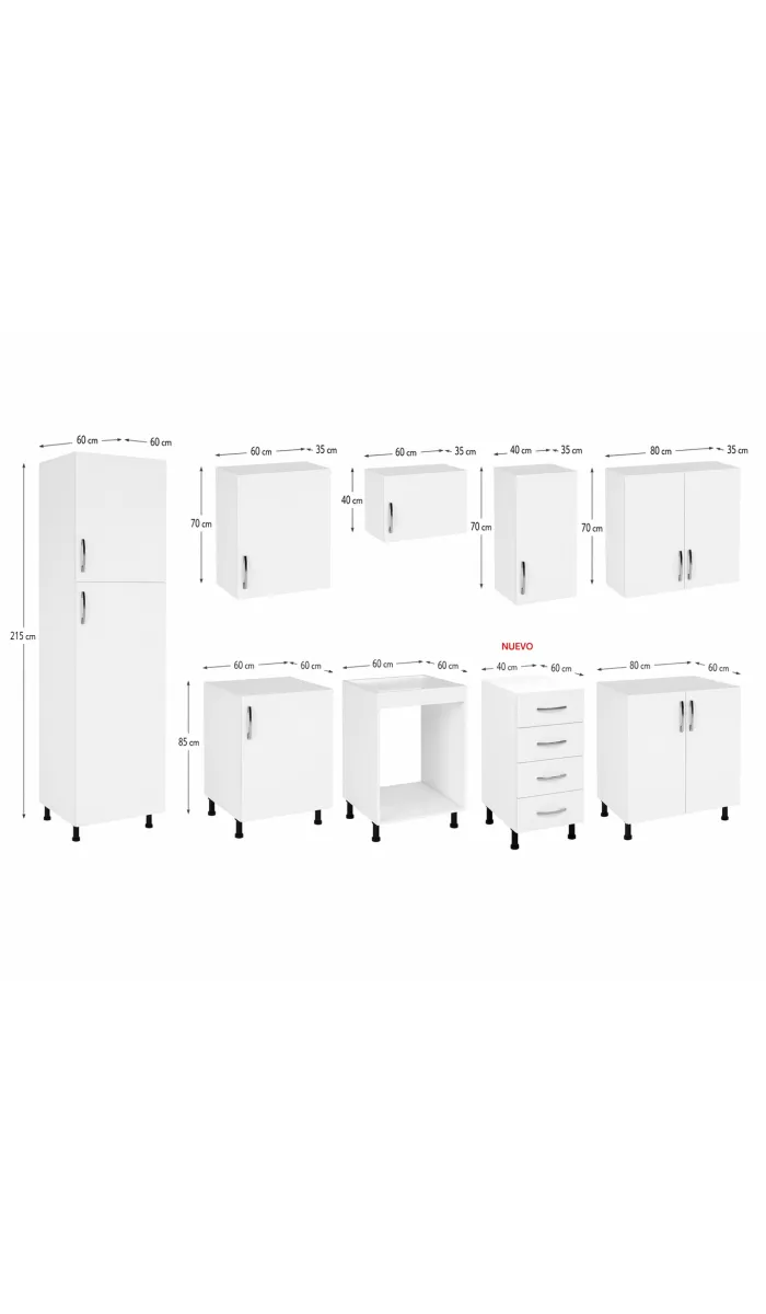 Cozinha completa KIT-KIT NEW com rodapé e bancada moderna