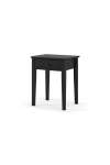 Mesita de noche para dormitorio modelo Barton, 1 cajón acabado negro, 36.4cm(ancho) 55cm(alto) 46cm(largo)