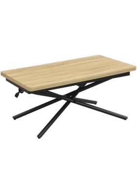 Mesa centro elevable y extensible funcional para salón moderno