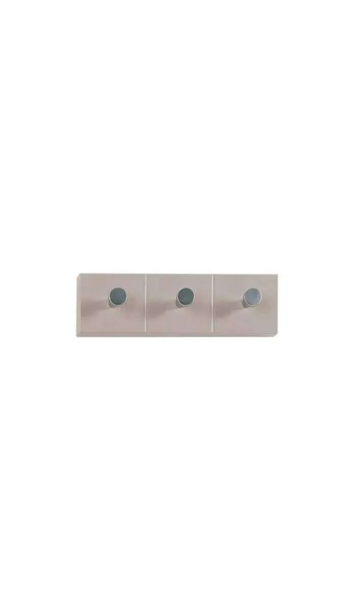 Percha moderna de pared con 3 colgadores - varios colores