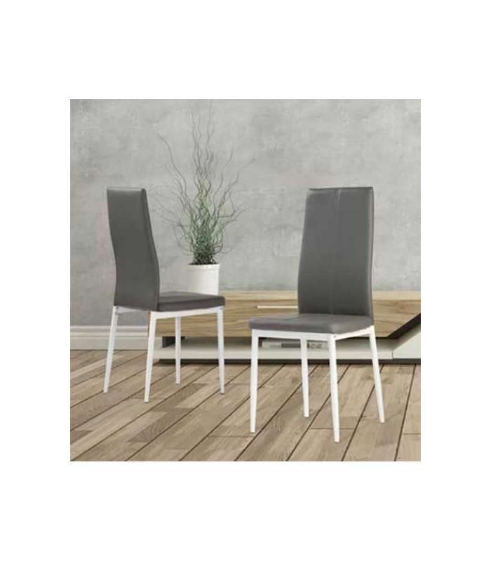 Conjunto mesa Carla 2 colores + 4 sillas Lucia 2 coloresCMC