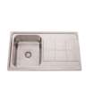 Sink with drainer with/without hole tap se8650