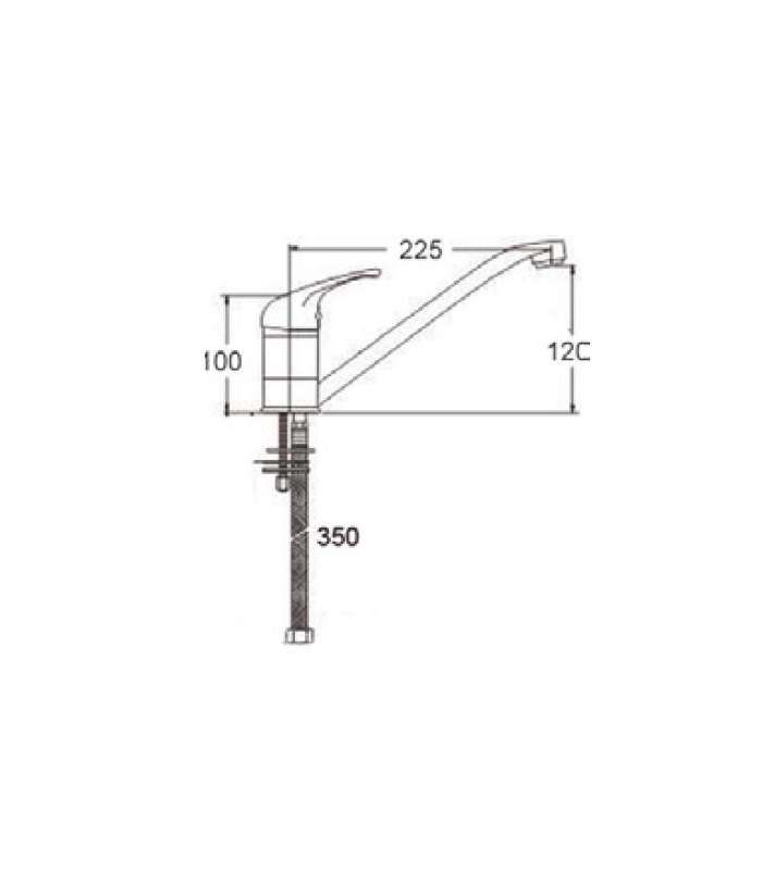 Grifo monomando cuerpo bajo en cromo EM-140NCBCR