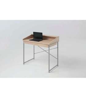 SMALL DESKTOP TABLE GLASS AND STEEL