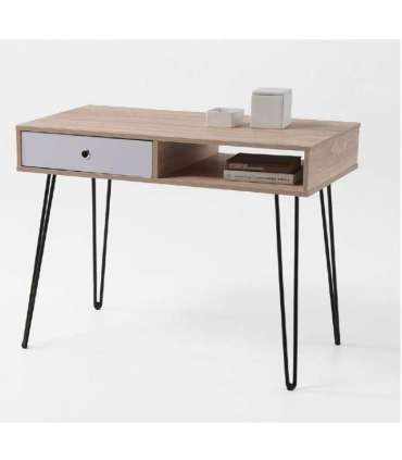 Mesa de escritorio Kala 1 hueco + 1 cajón.KitCloset Mesas