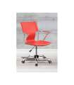 Pack de 2 sillas para despacho giratoria elevable acabado rojo, 54 cm(ancho) 88 cm(altura) 55 cm(fondo)